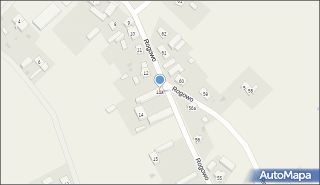 Rogowo, Rogowo, 14a, mapa Rogowo
