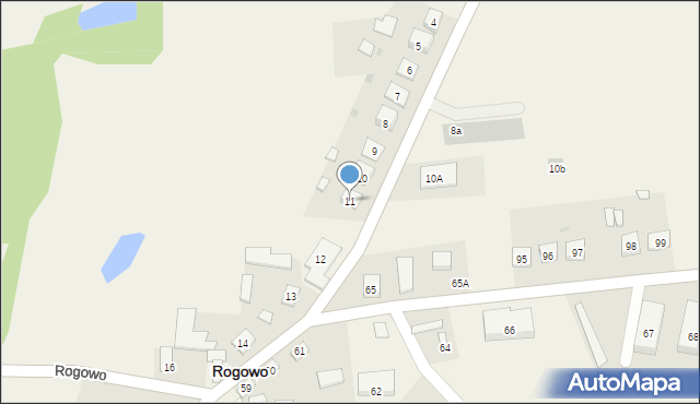 Rogowo, Rogowo, 11, mapa Rogowo