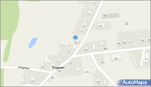 Rogowo, Rogowo, 12, mapa Rogowo