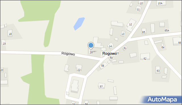 Rogowo, Rogowo, 16, mapa Rogowo