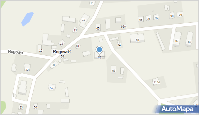 Rogowo, Rogowo, 62, mapa Rogowo
