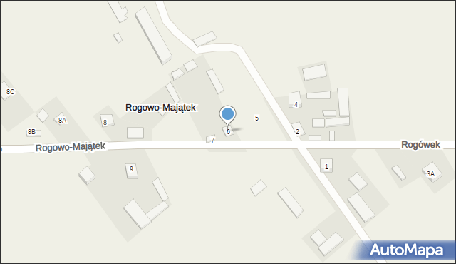 Rogowo-Majątek, Rogowo-Majątek, 6, mapa Rogowo-Majątek