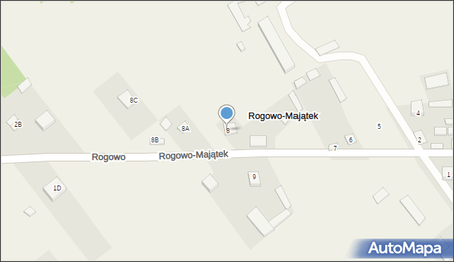 Rogowo-Majątek, Rogowo-Majątek, 8, mapa Rogowo-Majątek