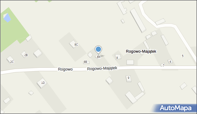 Rogowo-Majątek, Rogowo-Majątek, 8A, mapa Rogowo-Majątek