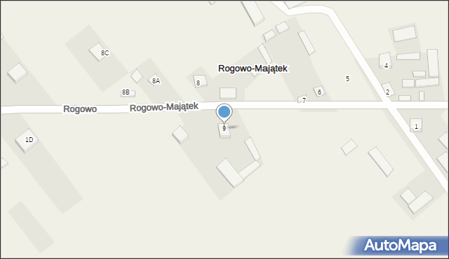Rogowo-Majątek, Rogowo-Majątek, 9, mapa Rogowo-Majątek