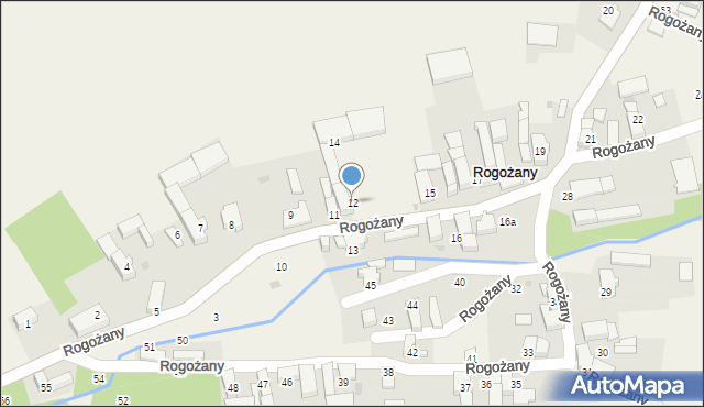 Rogożany, Rogożany, 12, mapa Rogożany