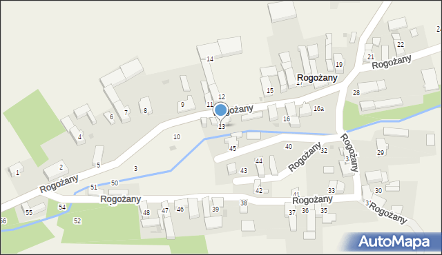 Rogożany, Rogożany, 13, mapa Rogożany