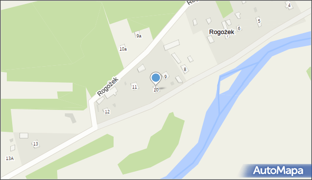 Rogożek, Rogożek, 10, mapa Rogożek