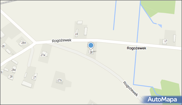 Rogożewek, Rogożewek, 18, mapa Rogożewek