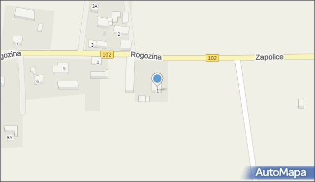 Rogozina, Rogozina, 1, mapa Rogozina