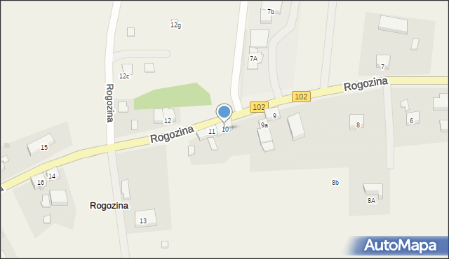 Rogozina, Rogozina, 10, mapa Rogozina