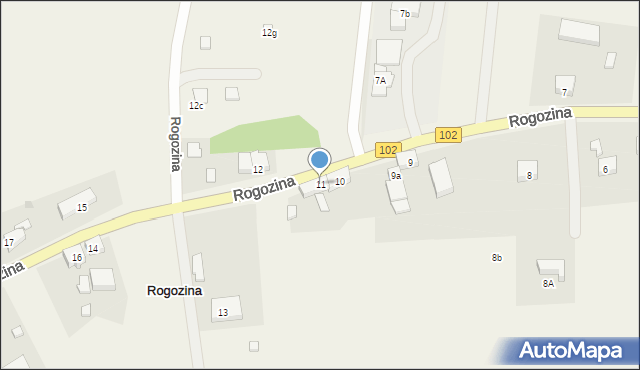 Rogozina, Rogozina, 11, mapa Rogozina