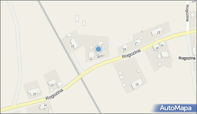 Rogozina, Rogozina, 20, mapa Rogozina