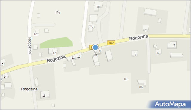 Rogozina, Rogozina, 9a, mapa Rogozina