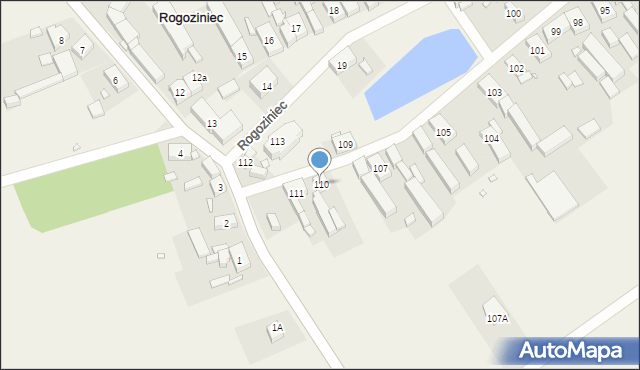 Rogoziniec, Rogoziniec, 110, mapa Rogoziniec