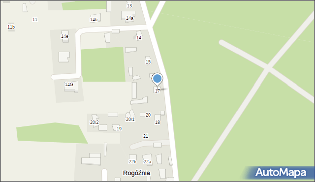 Rogóźnia, Rogóźnia, 17, mapa Rogóźnia