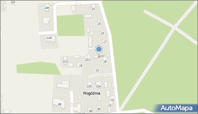 Rogóźnia, Rogóźnia, 20, mapa Rogóźnia