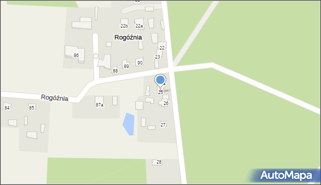 Rogóźnia, Rogóźnia, 25, mapa Rogóźnia