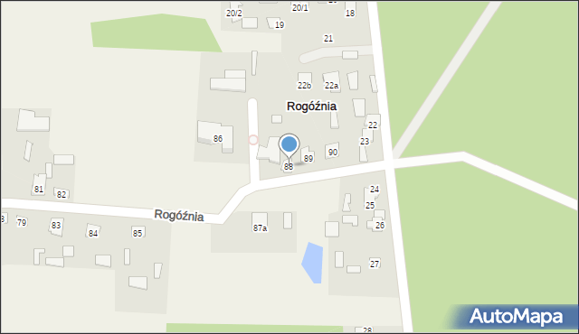 Rogóźnia, Rogóźnia, 88, mapa Rogóźnia