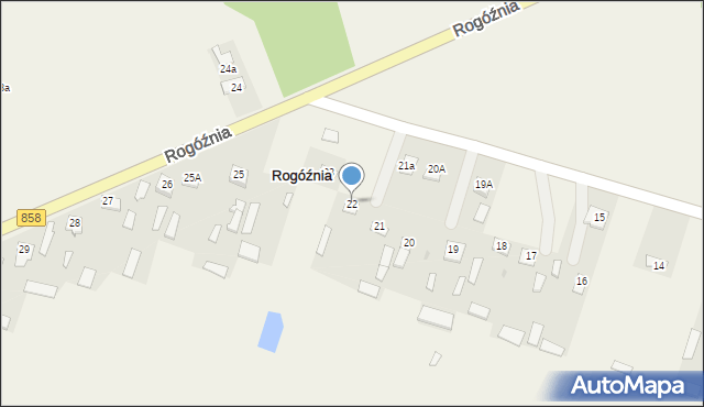 Rogóźnia, Rogóźnia, 22, mapa Rogóźnia