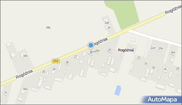 Rogóźnia, Rogóźnia, 26, mapa Rogóźnia