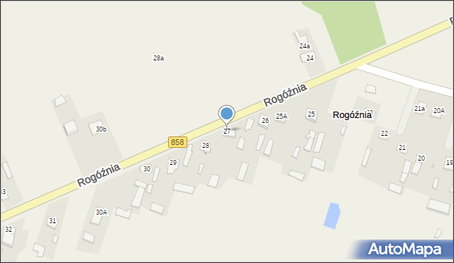 Rogóźnia, Rogóźnia, 27, mapa Rogóźnia