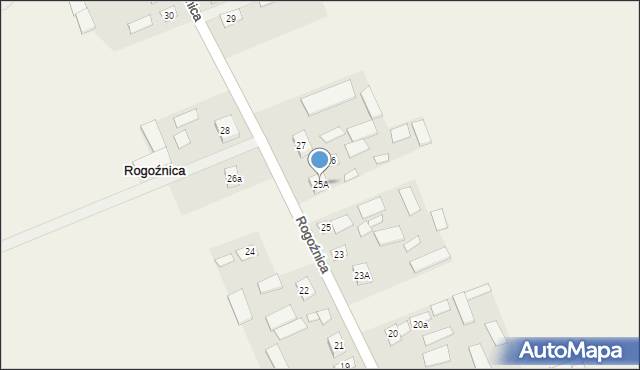 Rogoźnica, Rogoźnica, 25A, mapa Rogoźnica