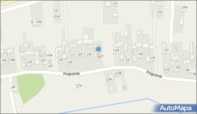 Rogoźnik, Rogoźnik, 114, mapa Rogoźnik