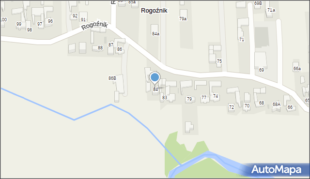 Rogoźnik, Rogoźnik, 84, mapa Rogoźnik