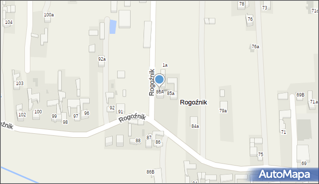 Rogoźnik, Rogoźnik, 86A, mapa Rogoźnik