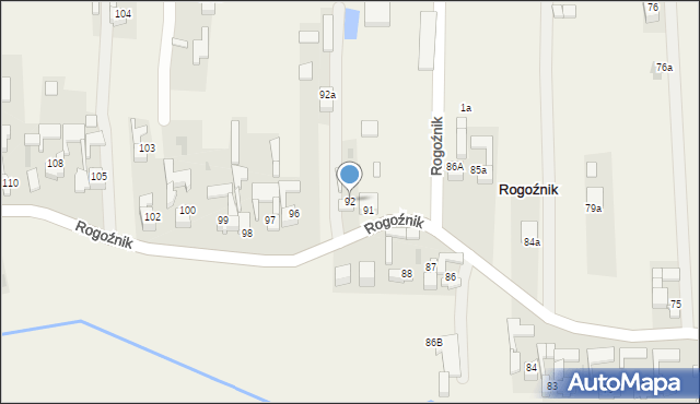 Rogoźnik, Rogoźnik, 92, mapa Rogoźnik