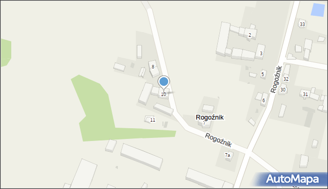 Rogoźnik, Rogoźnik, 10, mapa Rogoźnik