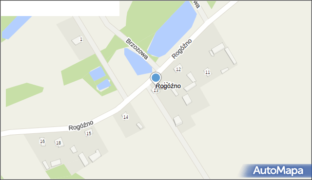 Rogóźno, Rogóźno, 13, mapa Rogóźno