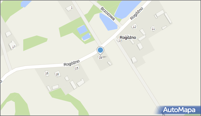 Rogóźno, Rogóźno, 14, mapa Rogóźno