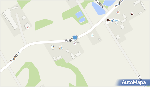 Rogóźno, Rogóźno, 15, mapa Rogóźno