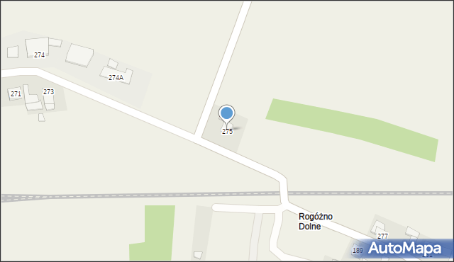 Rogóżno, Rogóżno, 275, mapa Rogóżno