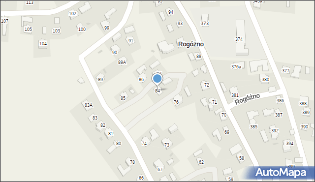 Rogóżno, Rogóżno, 84, mapa Rogóżno