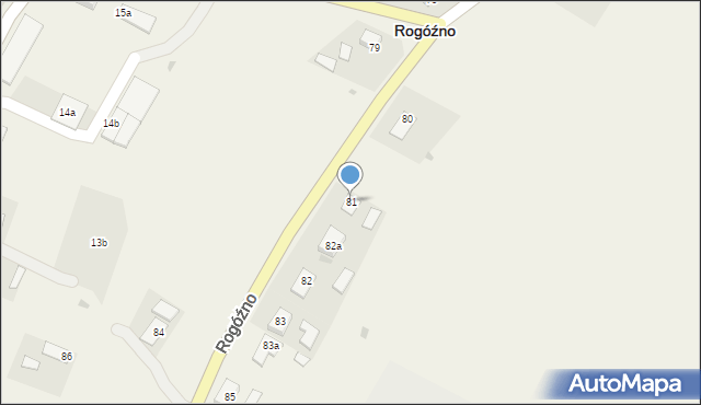 Rogóźno, Rogóźno, 81, mapa Rogóźno