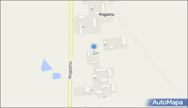 Rogóźno, Rogóźno, 13, mapa Rogóźno