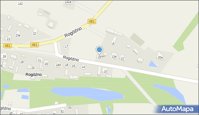 Rogóźno, Rogóźno, 13, mapa Rogóźno