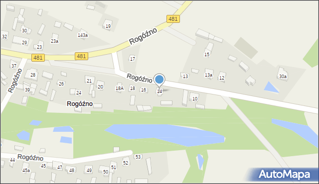 Rogóźno, Rogóźno, 14, mapa Rogóźno