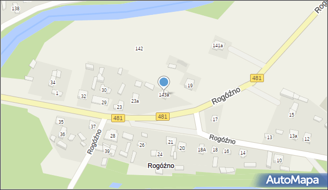 Rogóźno, Rogóźno, 143a, mapa Rogóźno