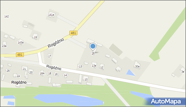 Rogóźno, Rogóźno, 15, mapa Rogóźno