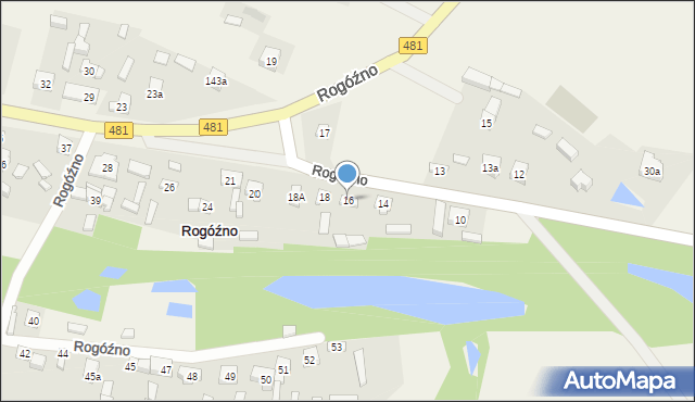 Rogóźno, Rogóźno, 16, mapa Rogóźno