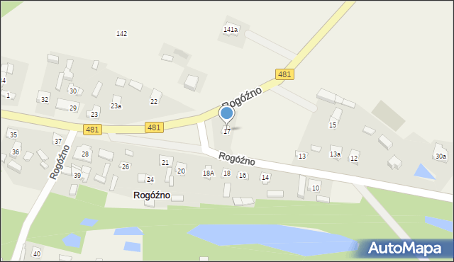 Rogóźno, Rogóźno, 17, mapa Rogóźno