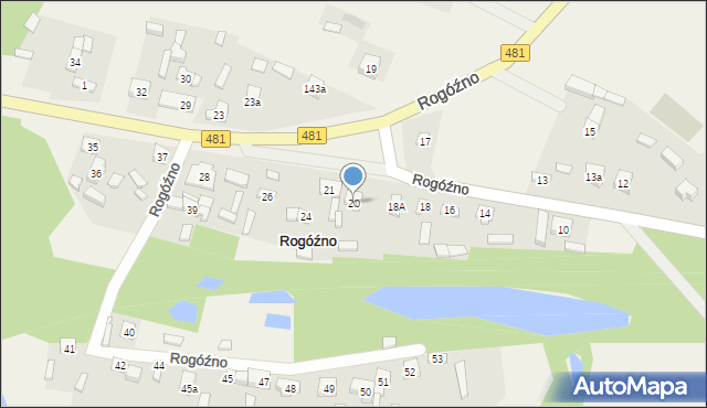 Rogóźno, Rogóźno, 20, mapa Rogóźno