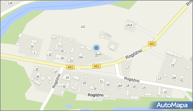 Rogóźno, Rogóźno, 22, mapa Rogóźno