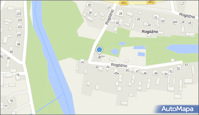 Rogóźno, Rogóźno, 40, mapa Rogóźno