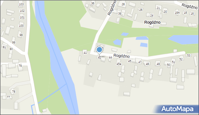 Rogóźno, Rogóźno, 42, mapa Rogóźno