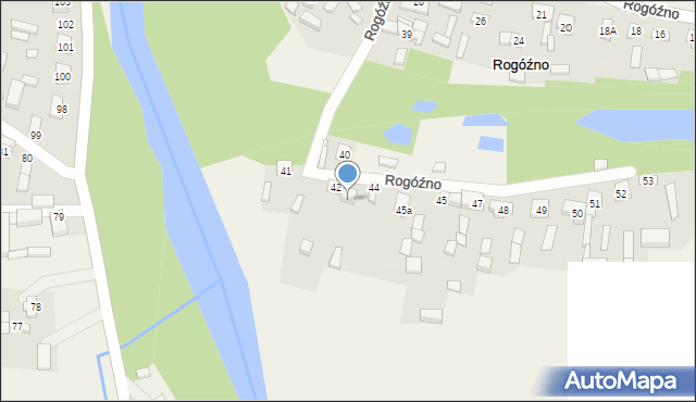 Rogóźno, Rogóźno, 43, mapa Rogóźno